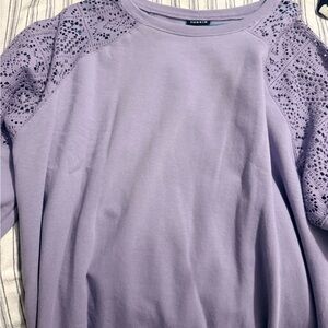 Torrid Purple Lace Accent Sweatshirt